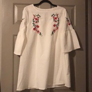 White embroidered dress